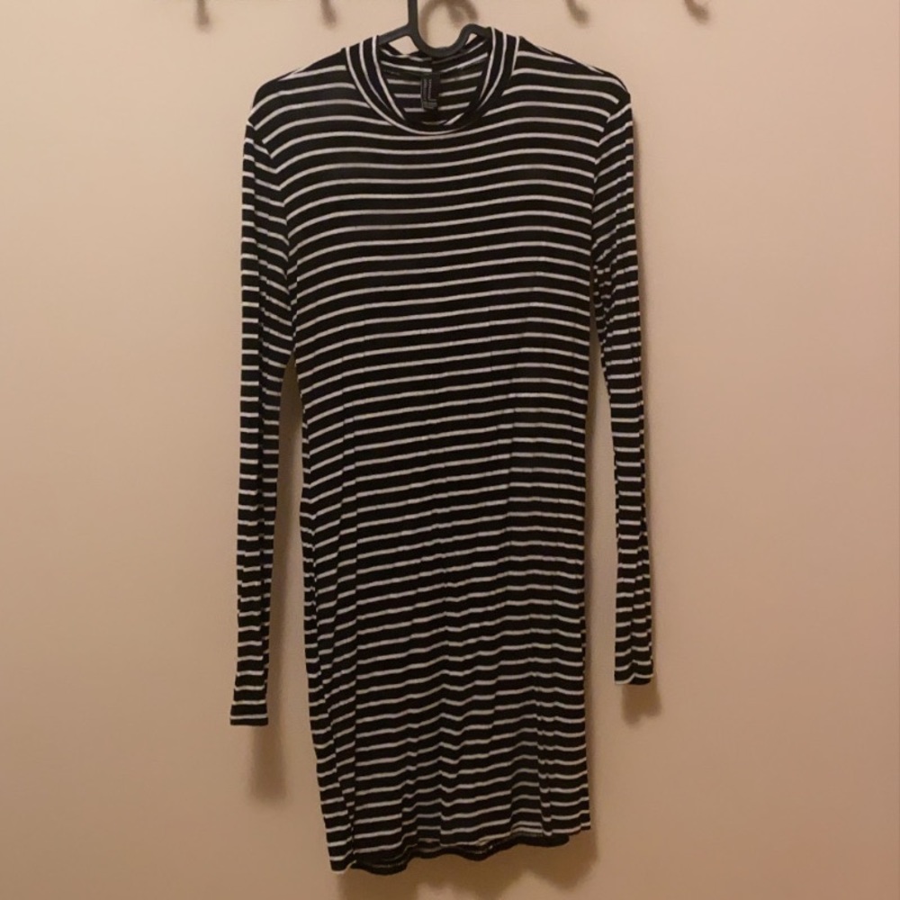 Striped long sleeve dress